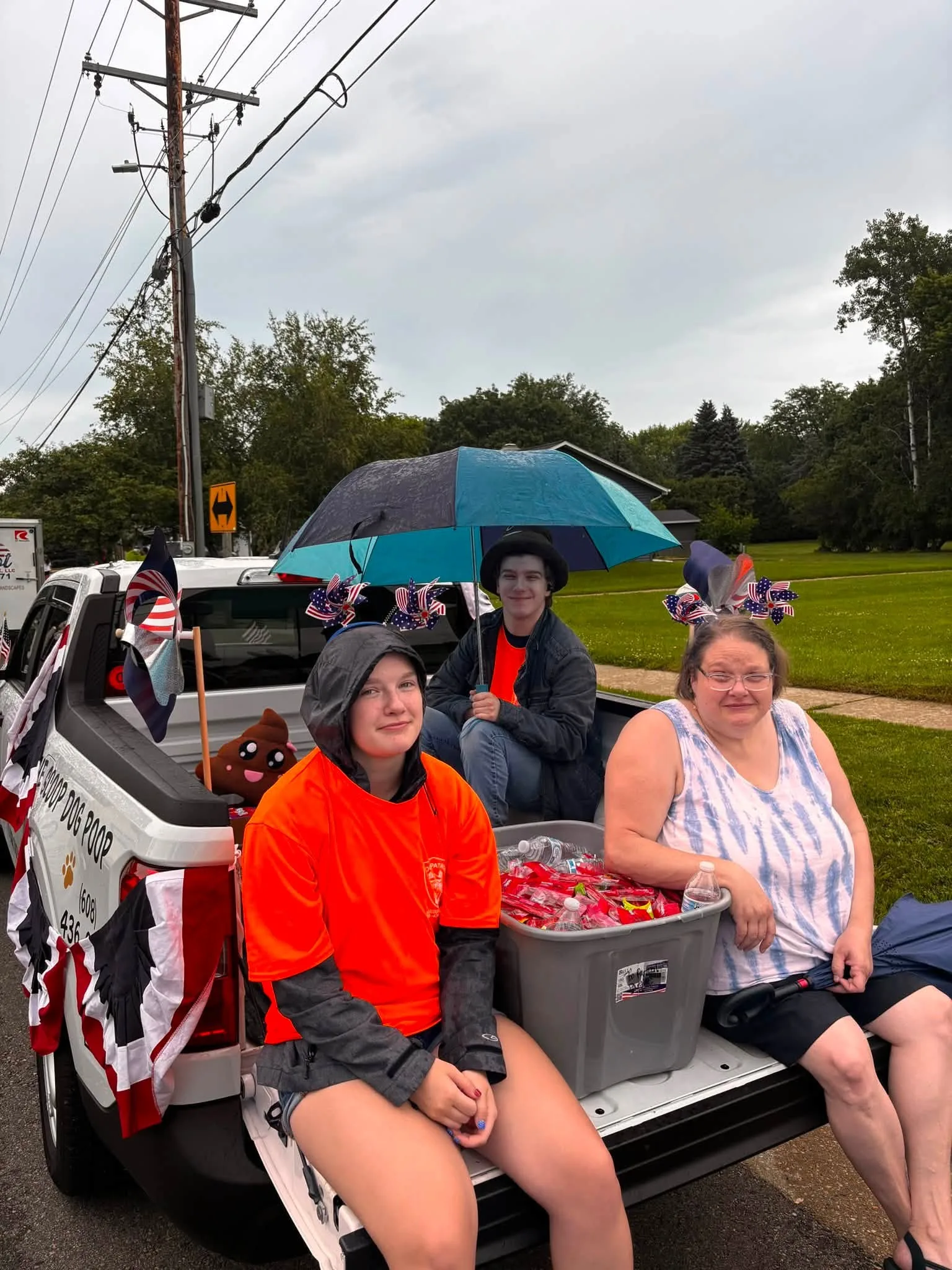 The crew at a local Evansville event — proud to be a familiar, friendly face around town.